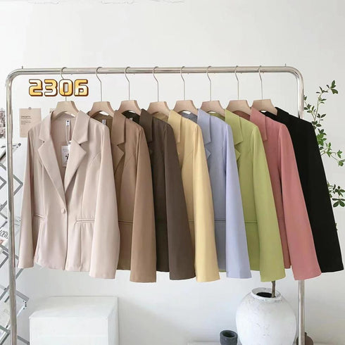 Casual Fitted Single Breasted Blazer